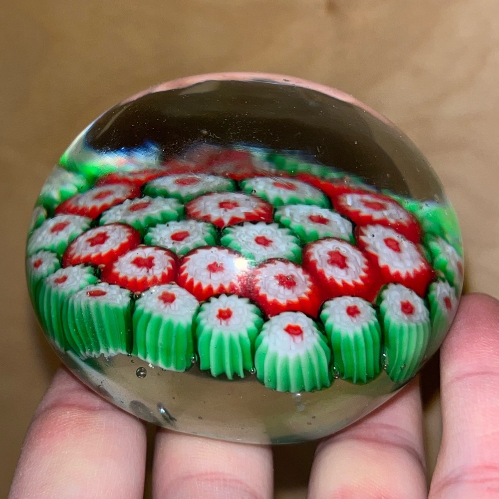 Vintage Murano Concentric Millefiori Paperweight - Picture 3 of 4